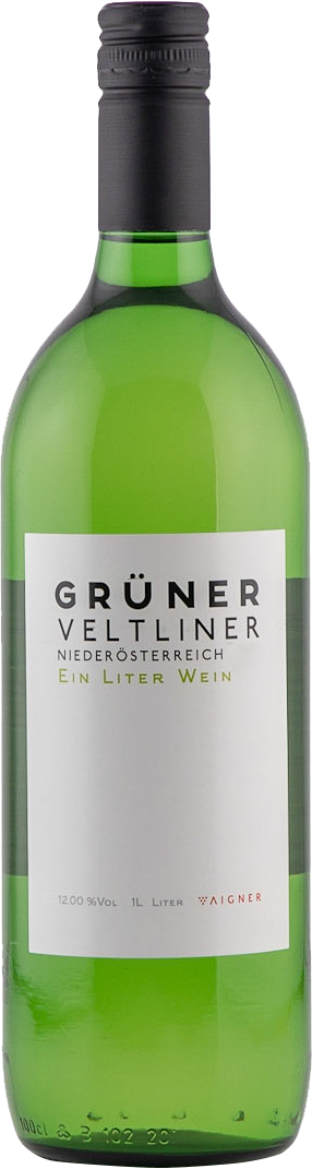 Grüner Veltliner Ein Liter Wein QUW Niederösterreich Aigner Weißwein trocken