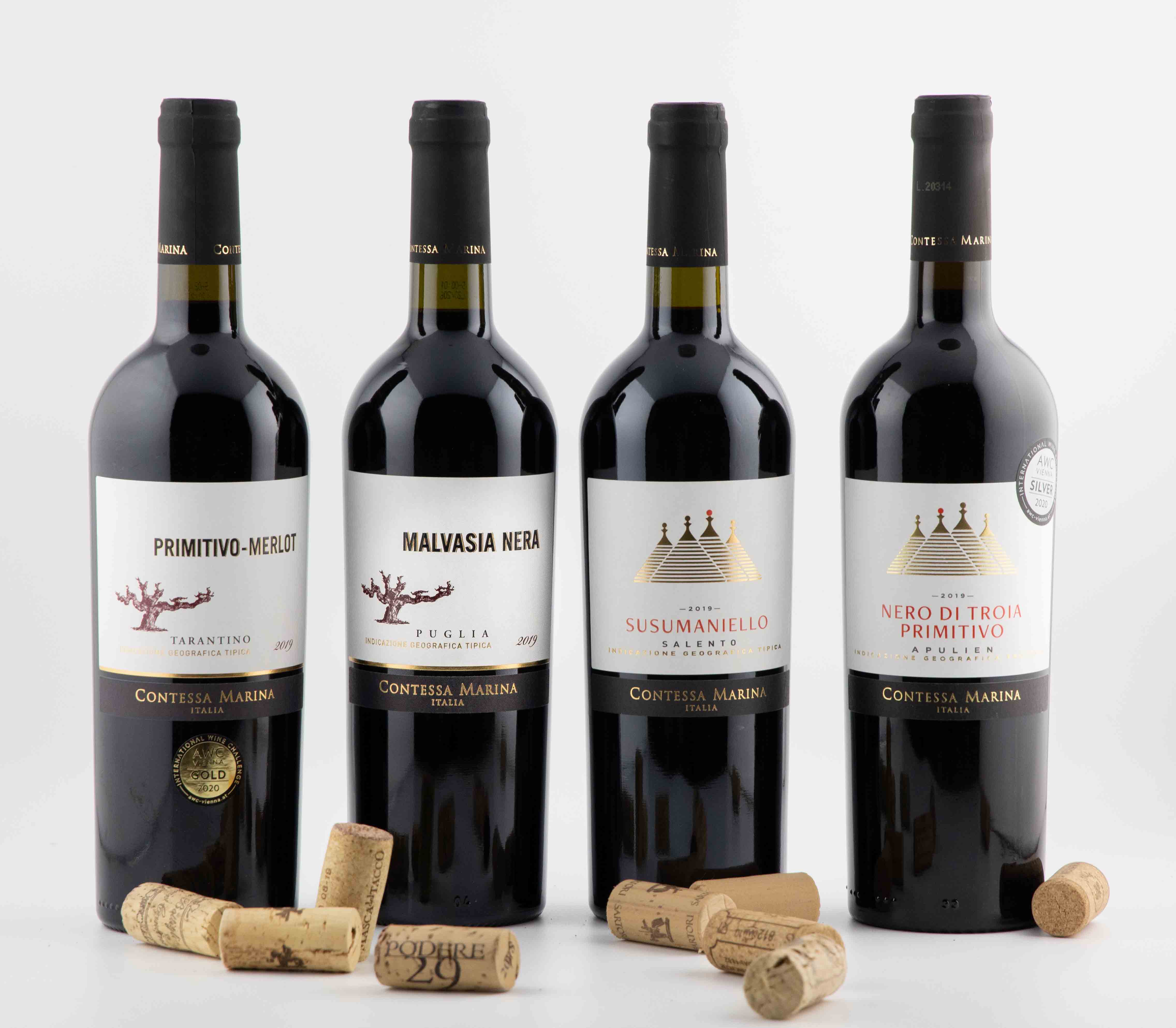 Malvasia Nera Puglia IGP Contessa Marina Apulien Rotwein halbtrocken