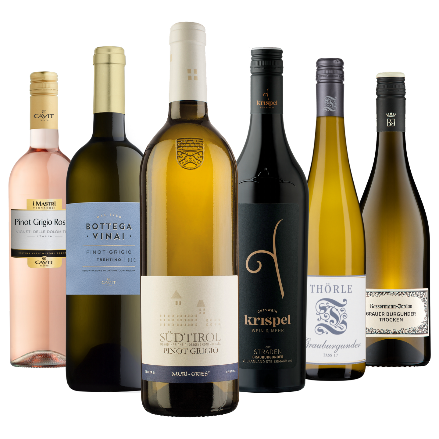 Weinpaket „Pinot Grigio vs. Grauburgunder" – Zwei Stile, eine Rebsorte