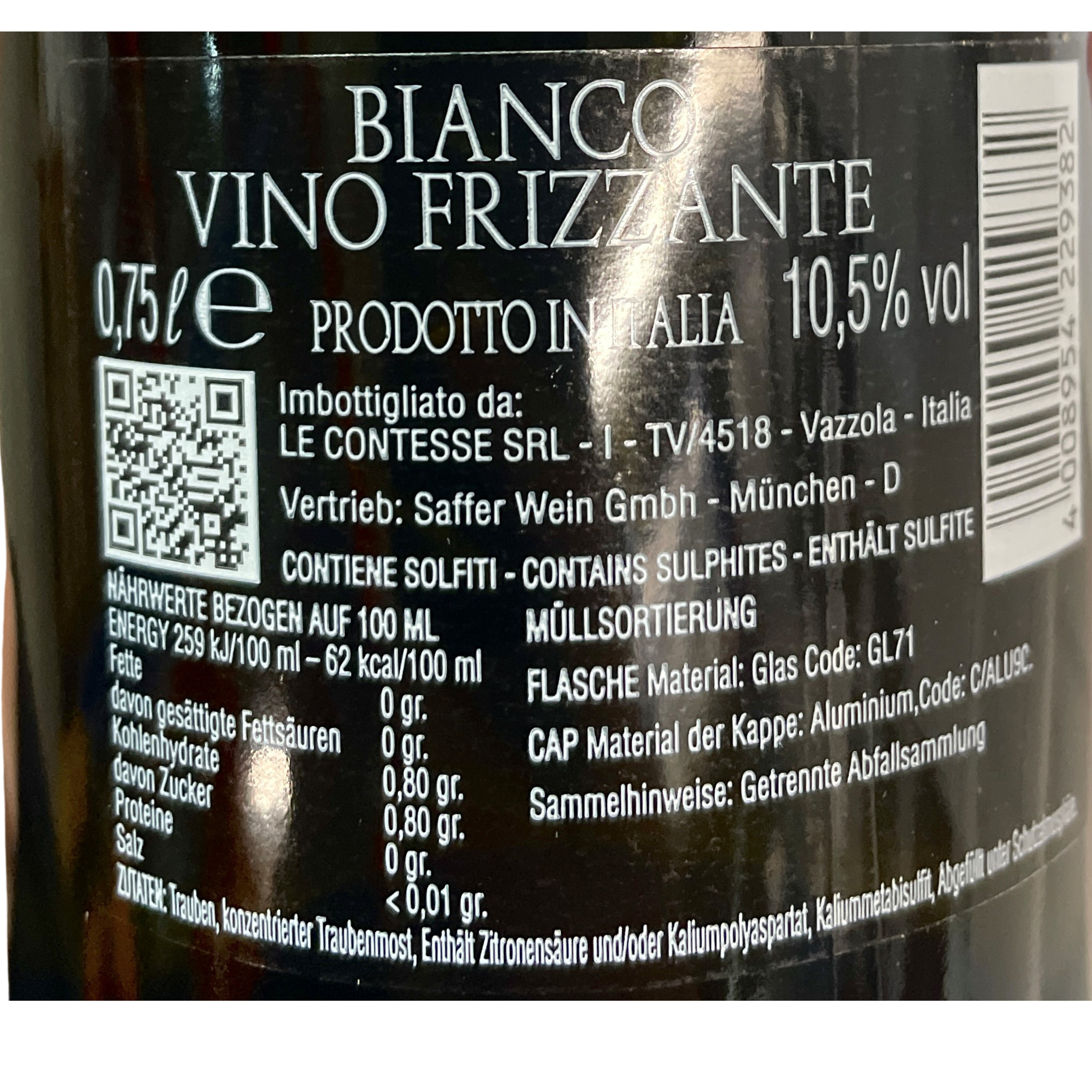 Frizzante Bertoldi Venetien Perlwein trocken