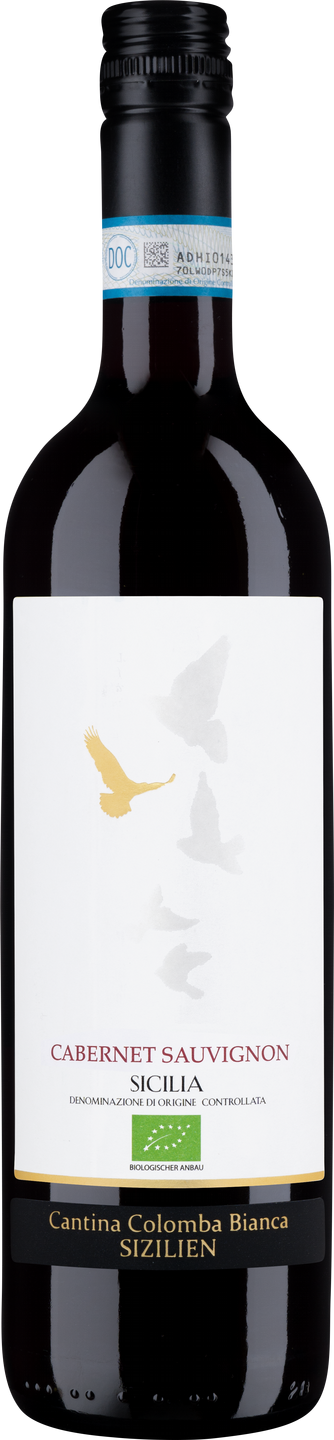 Bio-Cabernet Sauvignon Sicilia DOC Colomba Bianca Sizilien Rotwein trocken