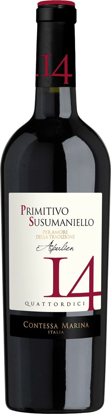 Primitivo Susumaniello Puglia IGT 14 Contessa Marina Apulien Rotwein halbtrocken