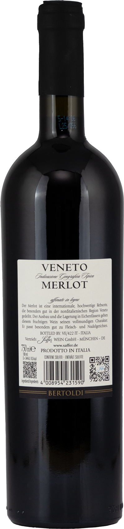 Merlot Barrique - affinato in legno Veneto IGT Bertoldi Venetien Rotwein trocken