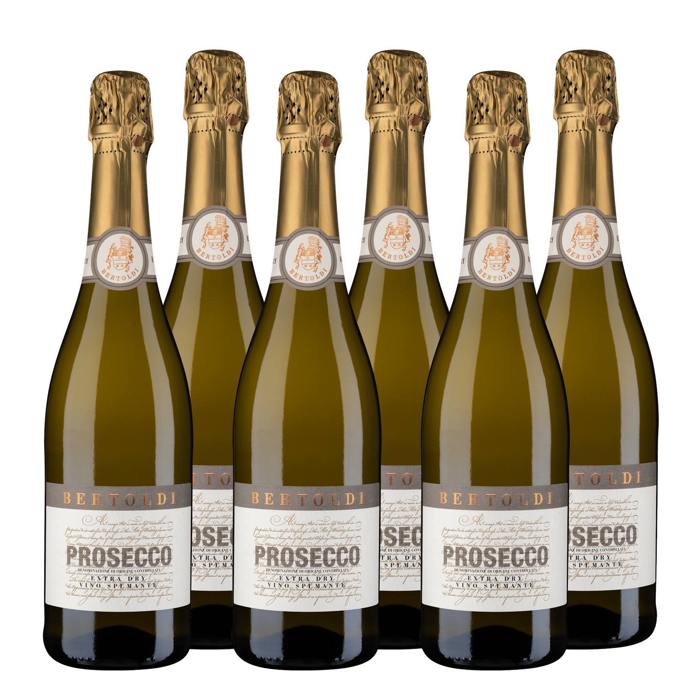 Prosecco Spumante Extra Dry DOC "Bertoldi" Venetien Schaumwein trocken (6 x 0,75 l)