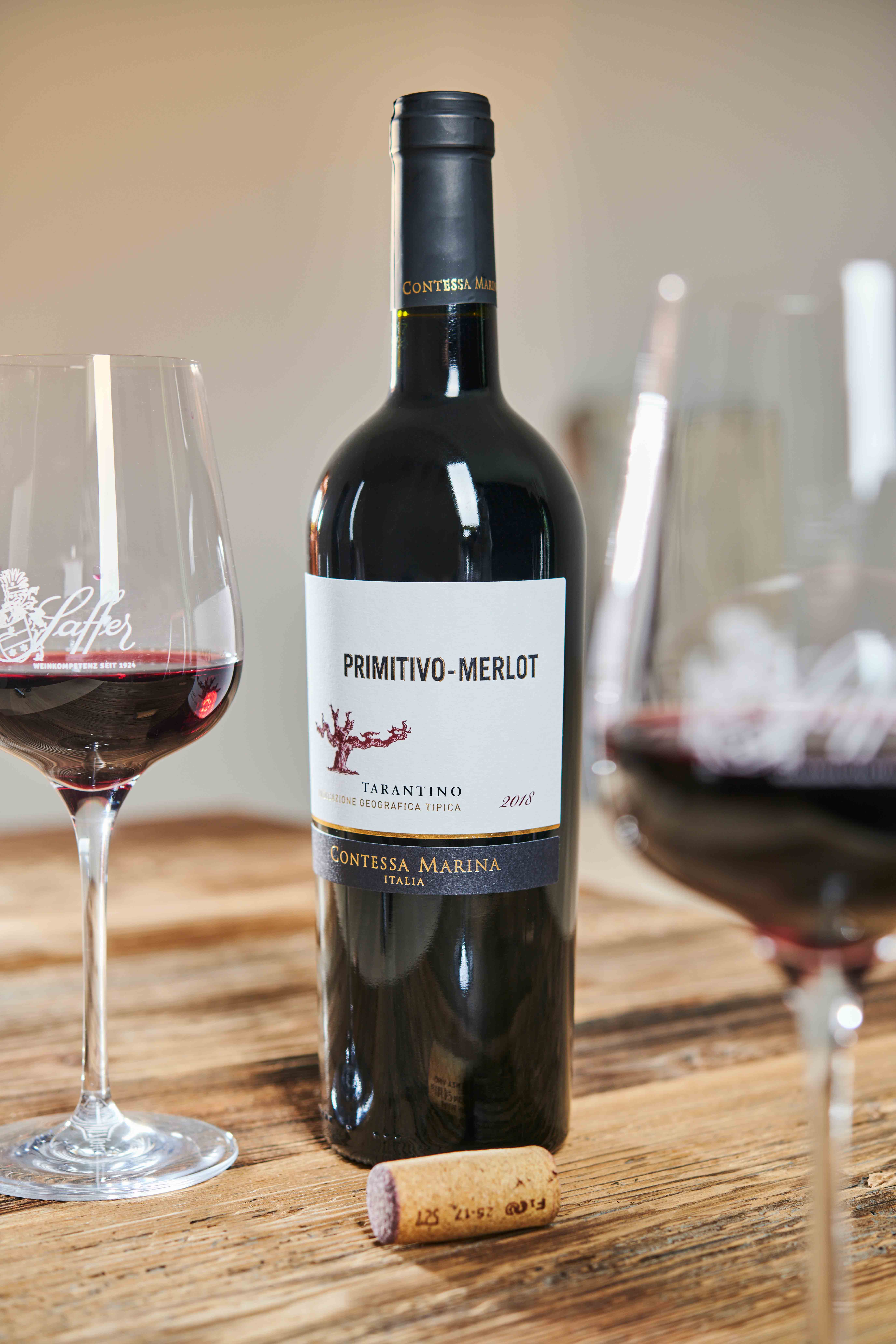 Merlot-Primitivo Tarantino IGT Contessa Marina Apulien Rotwein halbtrocken