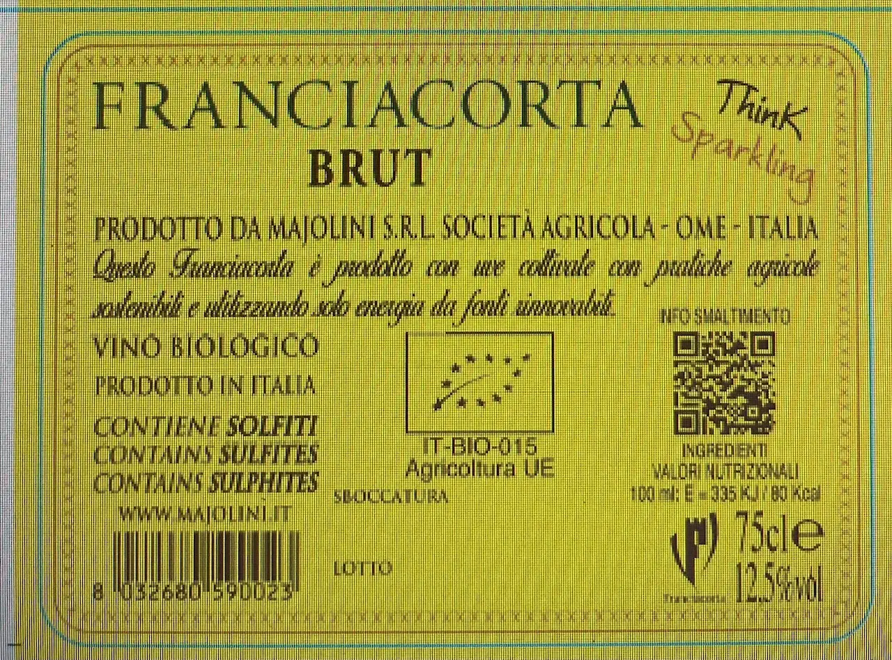 BIO-Franciacorta DOCG Brut Majolini Lombardei Schaumwein Majolini Schaumwein trocken