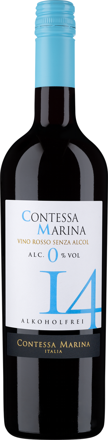Zero Rosso "14" Contessa Marina Apulien Italien entalkoholisierter Rotwein