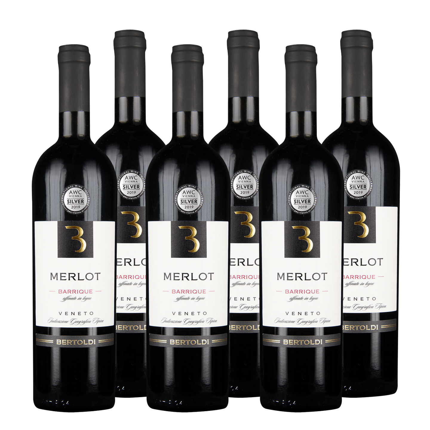 Merlot Barrique Veneto IGT Bertoldi Venetien Rotwein trocken (6 x 0,75 l)