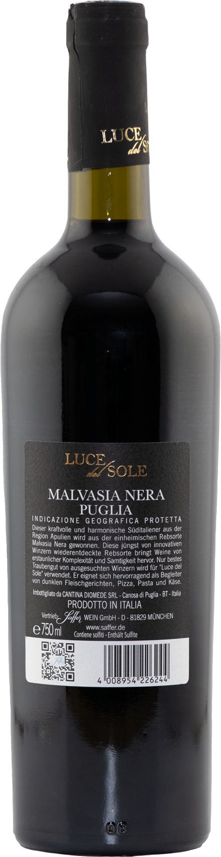 Malvasia Nera Puglia IGP Luce del Sole Apulien Rotwein trocken