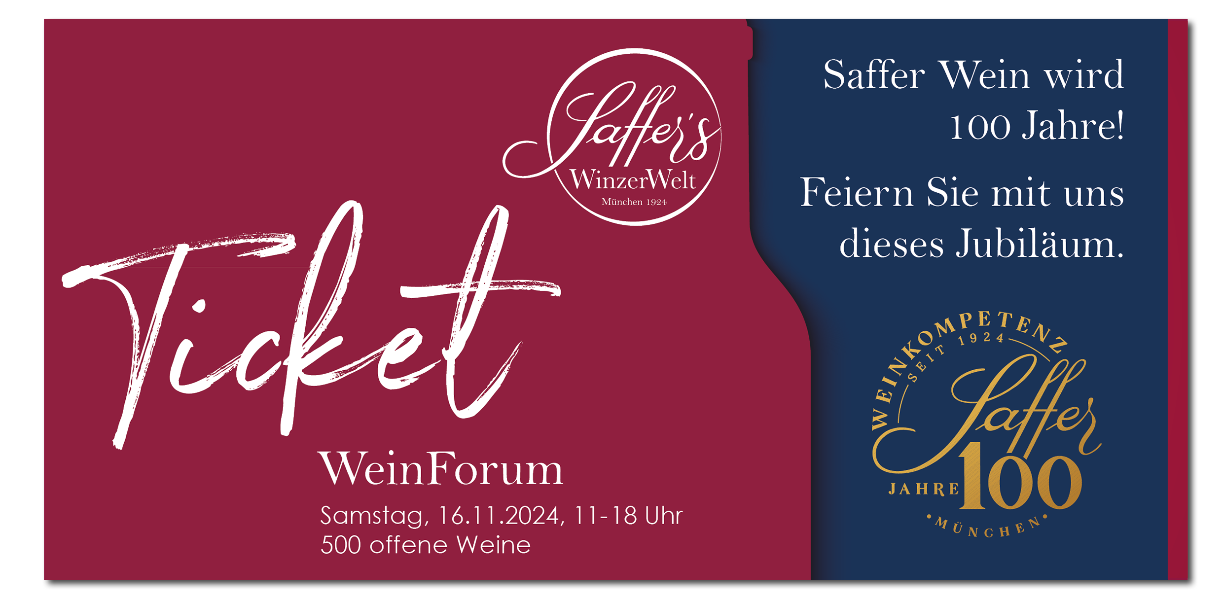 TICKET | 14.11.2026 | WeinForum | Saffer Hausmesse in München