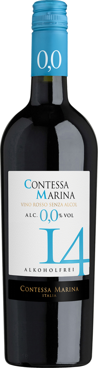 Zero Rosso "14" Contessa Marina Apulien Italien entalkoholisierter Rotwein